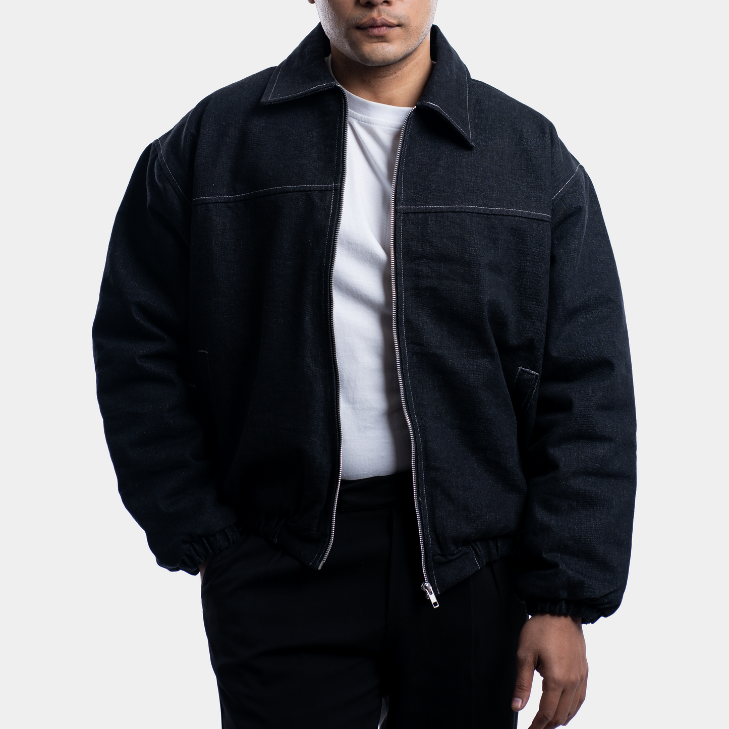 Denim Puffer Jacket