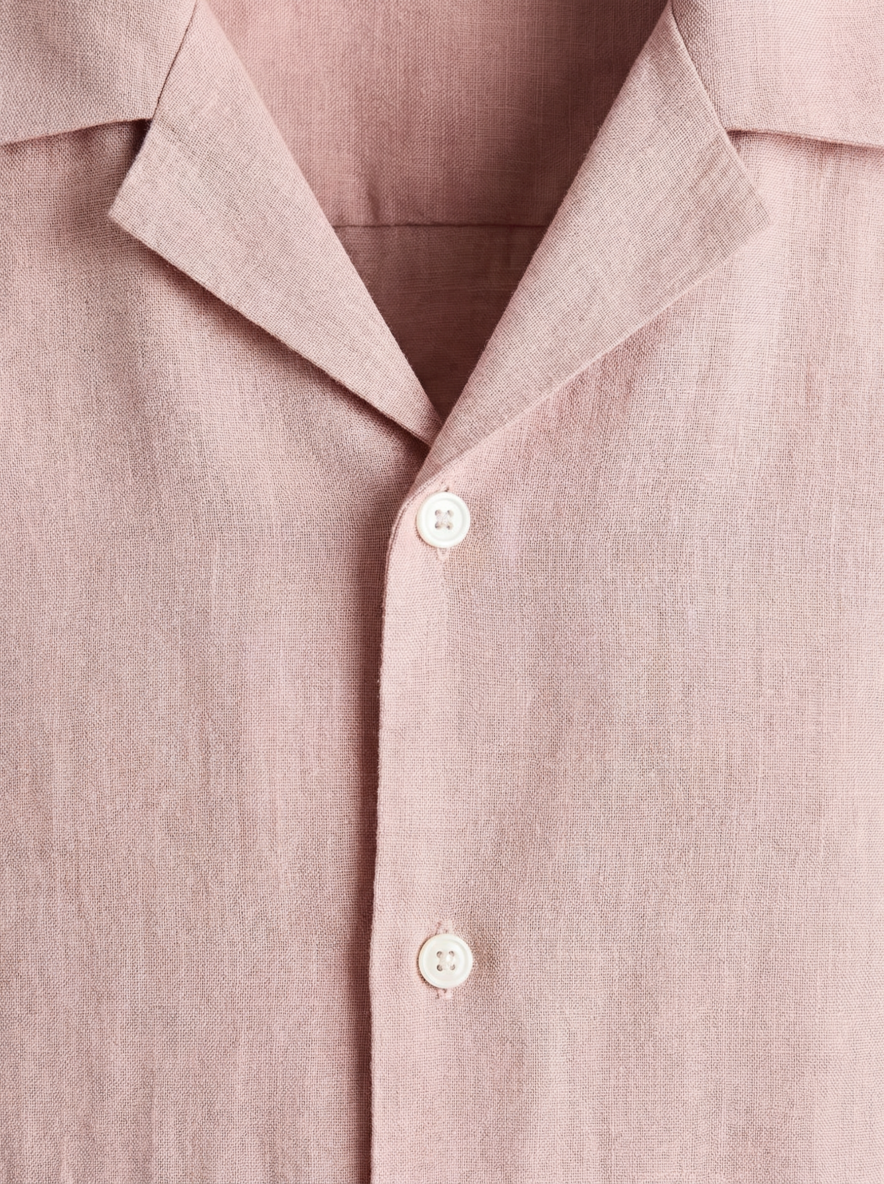 Linen Half Shirt - Pink